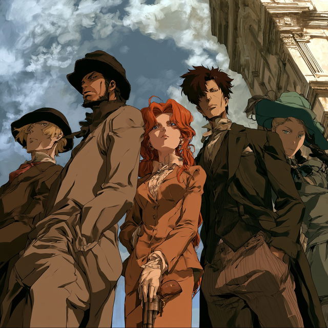 Baccano style, Midjourney V8.2, render 1 of 4