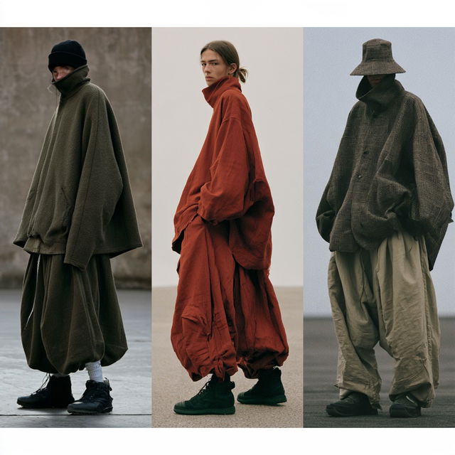 Baggy fashion style, Midjourney V8.2, render 3 of 4