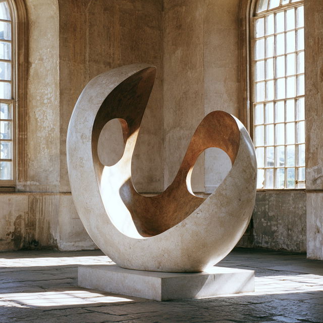 Barbara Hepworth style, Midjourney V8.2, render 1 of 4