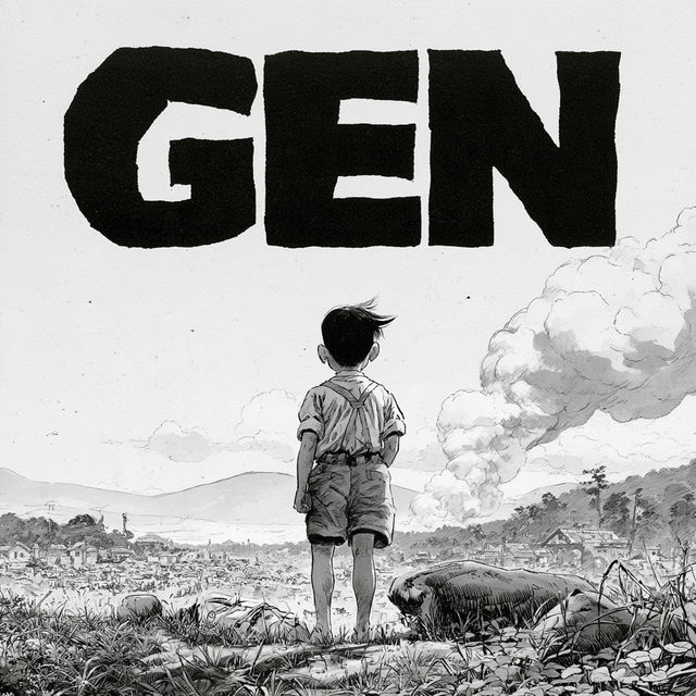 Barefoot Gen style, Midjourney V8.2, render 4 of 4