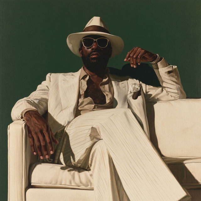 Barkley L. Hendricks style, Midjourney V8.2, render 4 of 4