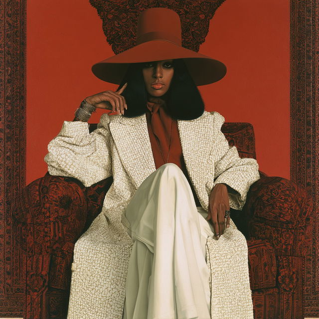 Barkley L. Hendricks style, Midjourney V8.2, render 3 of 4