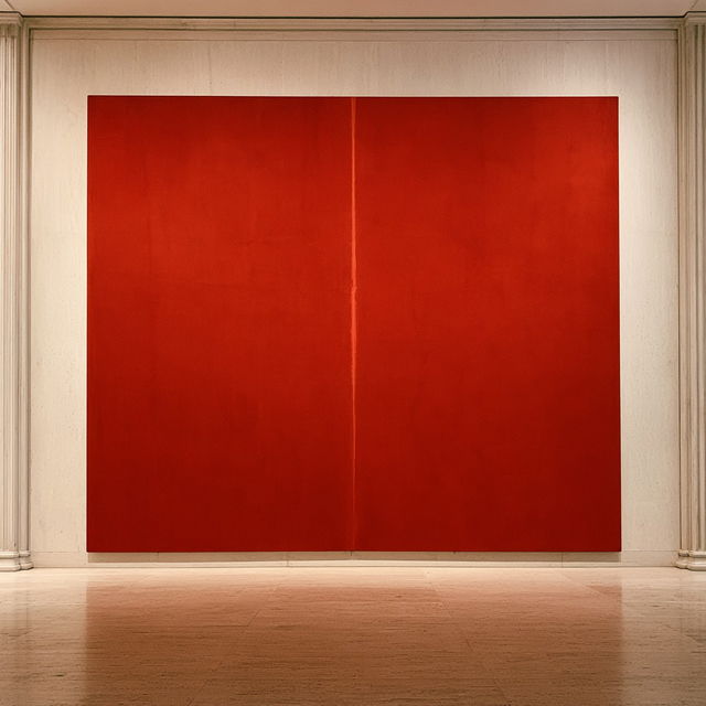 Barnett Newman style, Midjourney V8.2, render 3 of 4