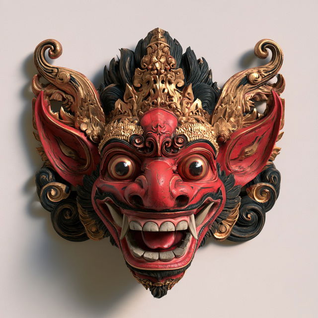 Barong mask style, Midjourney V8.2, render 4 of 4