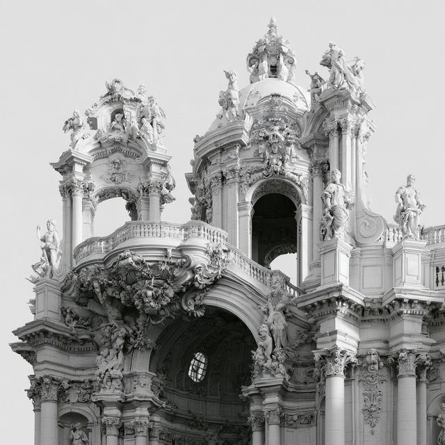 Baroque architecture style, Midjourney V8.2, render 1 of 4