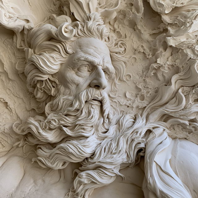 Bas-relief style, Midjourney V8.2, render 4 of 4