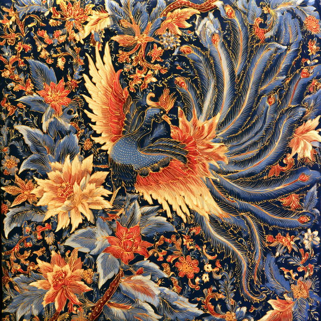 Batik style, Midjourney V8.2, render 2 of 4