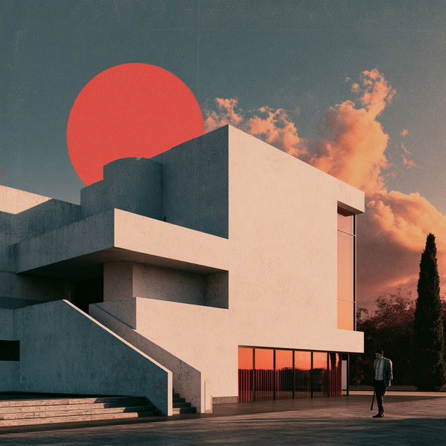 Bauhaus style, Midjourney V8.2, render 2 of 4
