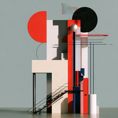 Bauhaus style (Genres), Midjourney V8.2