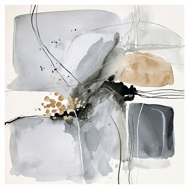 Tidal Ink Abstraction style, Midjourney V8.2, render 3 of 4