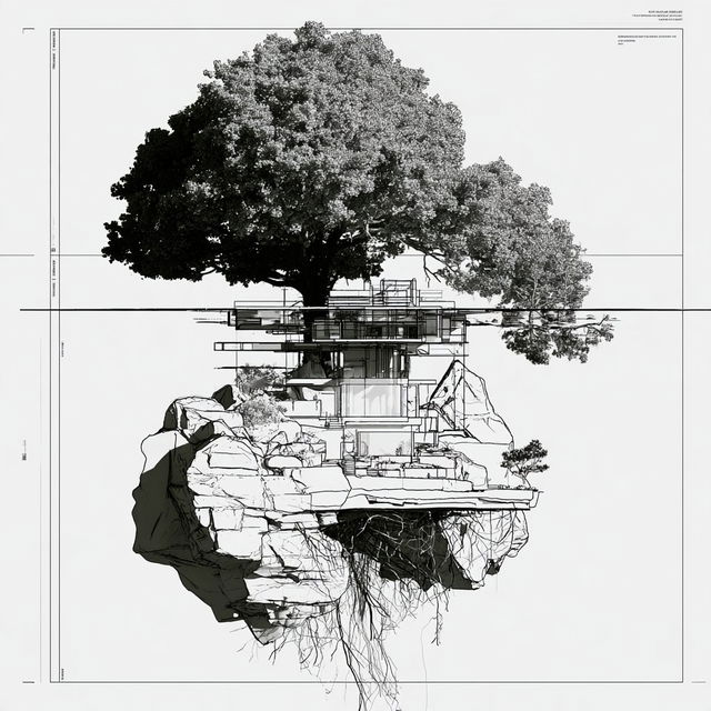 The Isobath Monastery style, Midjourney V8.2, render 1 of 4