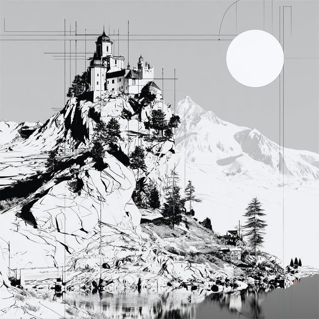 The Isobath Monastery style, Midjourney V8.2, render 3 of 4