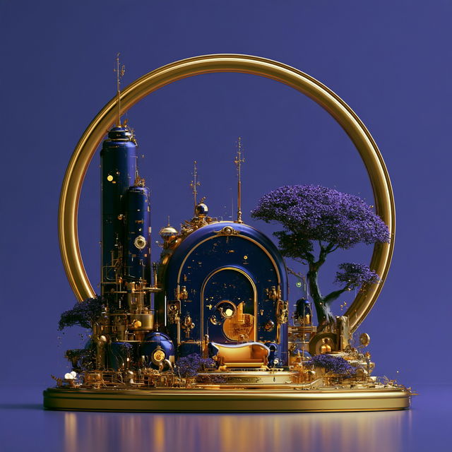 Chromeoasis style, Midjourney V8.2, render 4 of 4