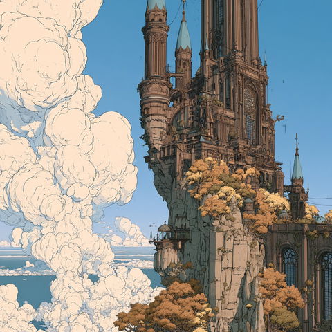 Peachstone Cathedralism style (SREF codes), Midjourney V8.2