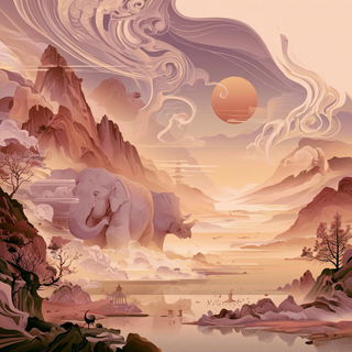 Cliffbloom style, Midjourney V8.2, render 1 of 4