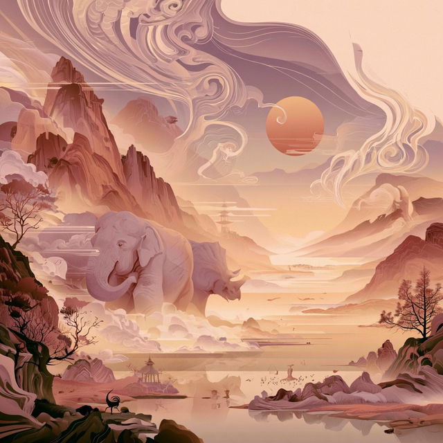 Cliffbloom style, Midjourney V8.2, render 1 of 4