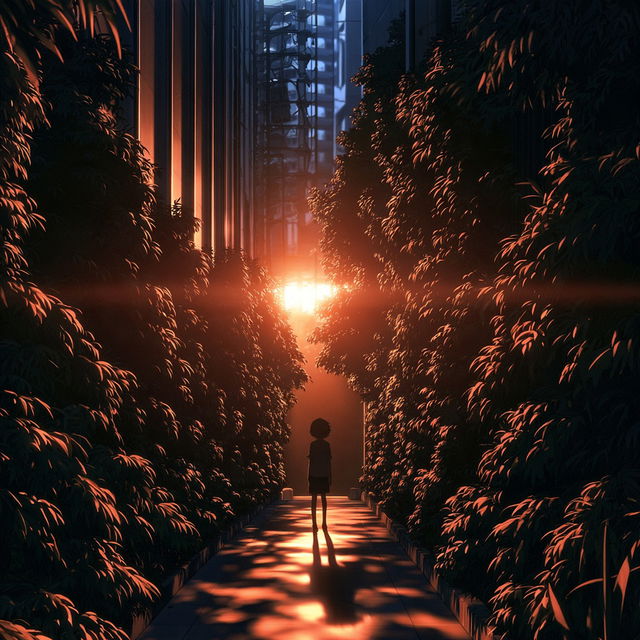Backlit Forest Modelcraft style, Midjourney V8.2, render 2 of 4