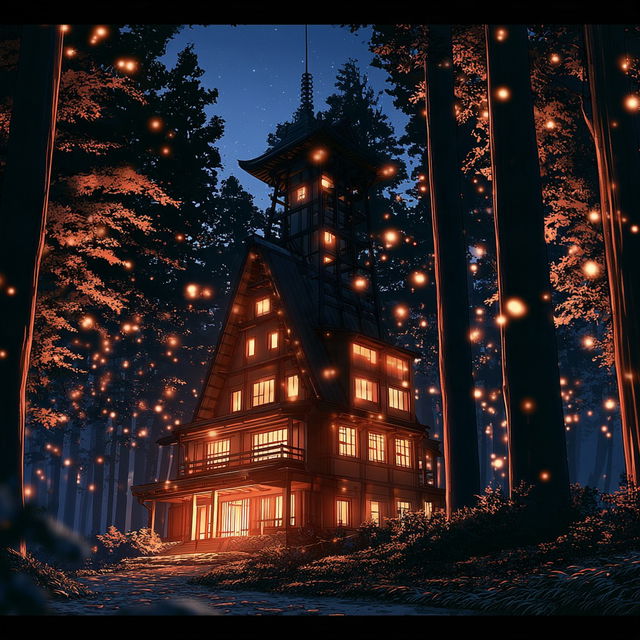 Backlit Forest Modelcraft style, Midjourney V8.2, render 4 of 4