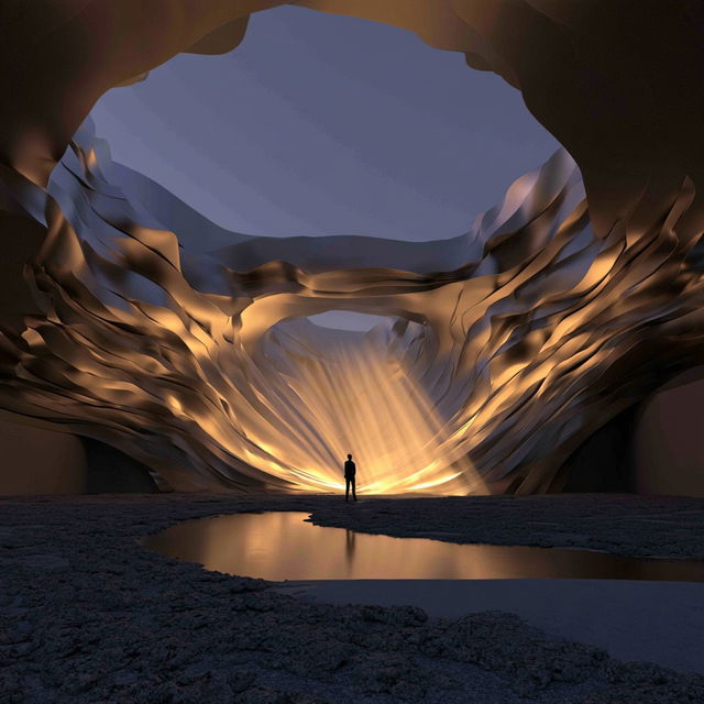 Nacreous Underworld style, Midjourney V8.2, render 3 of 4