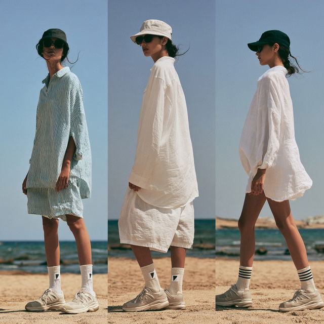 Beachwear fashion style, Midjourney V8.2, render 4 of 4