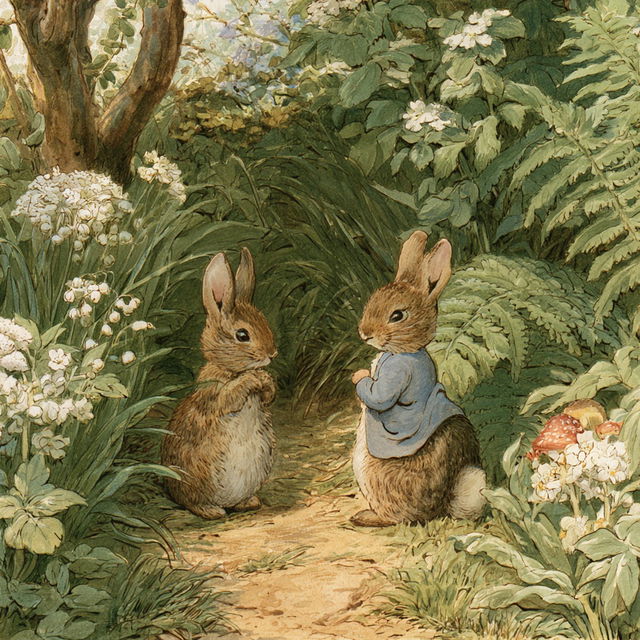 Beatrix Potter style, Midjourney V8.2, render 4 of 4