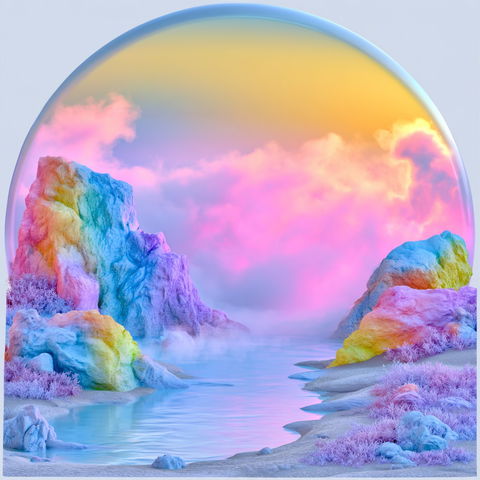 Opaline Mask Fluidics style (SREF codes), Midjourney V8.2