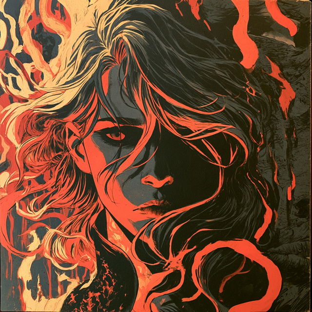 Becky Cloonan style, Midjourney V8.2, render 1 of 4