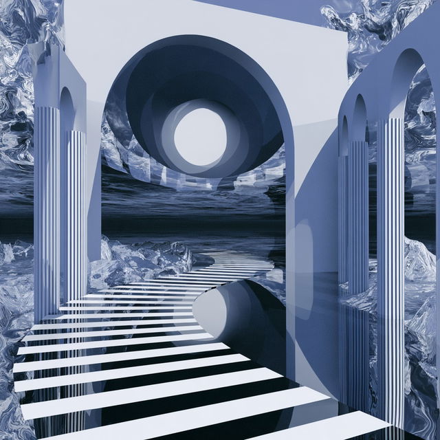 Hyperspatial Meander style, Midjourney V8.2, render 3 of 4