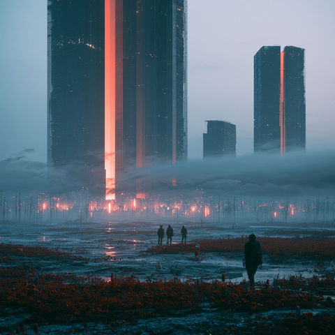 Beeple style (Various), Midjourney V8.2
