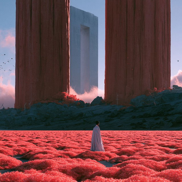 Beeple style, Midjourney V8.2, render 4 of 4