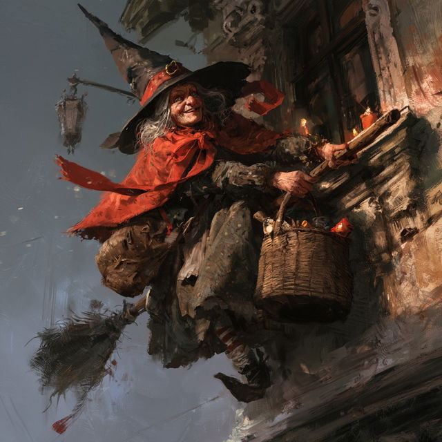 Befana style, Midjourney V8.2, render 3 of 4