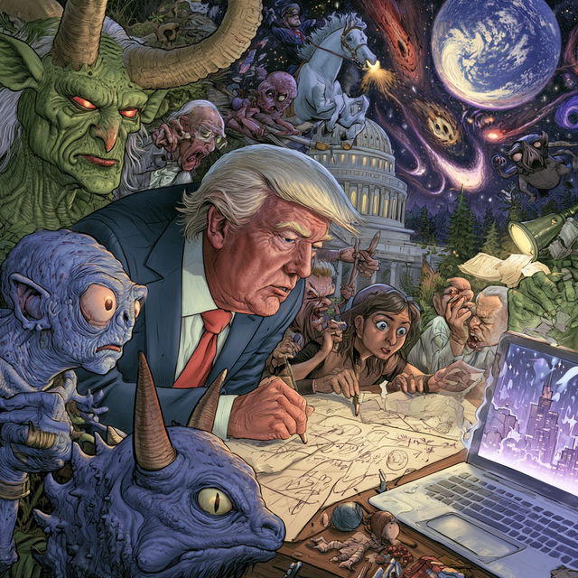 Ben Garrison style, Midjourney V8.2, render 2 of 4
