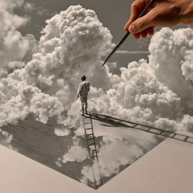 Ben Heine style, Midjourney V8.2, render 2 of 4