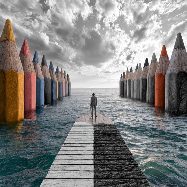 Ben Heine style, Midjourney V8.2, render 4 of 4