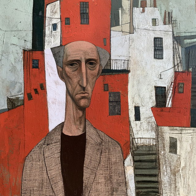 Ben Shahn style, Midjourney V8.2, render 4 of 4