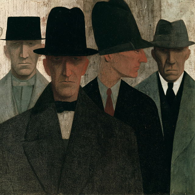 Ben Shahn style, Midjourney V8.2, render 3 of 4
