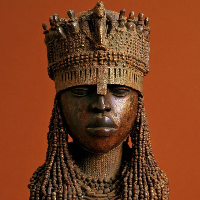 Benin art style, Midjourney V8.2, render 2 of 4