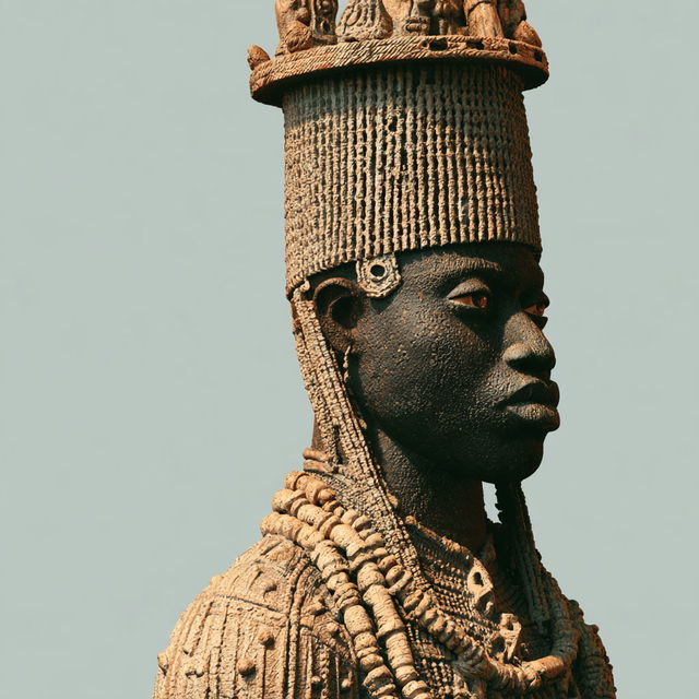 Benin art style, Midjourney V8.2, render 4 of 4