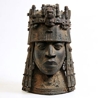 Benin art style, Midjourney V8.2, render 3 of 4