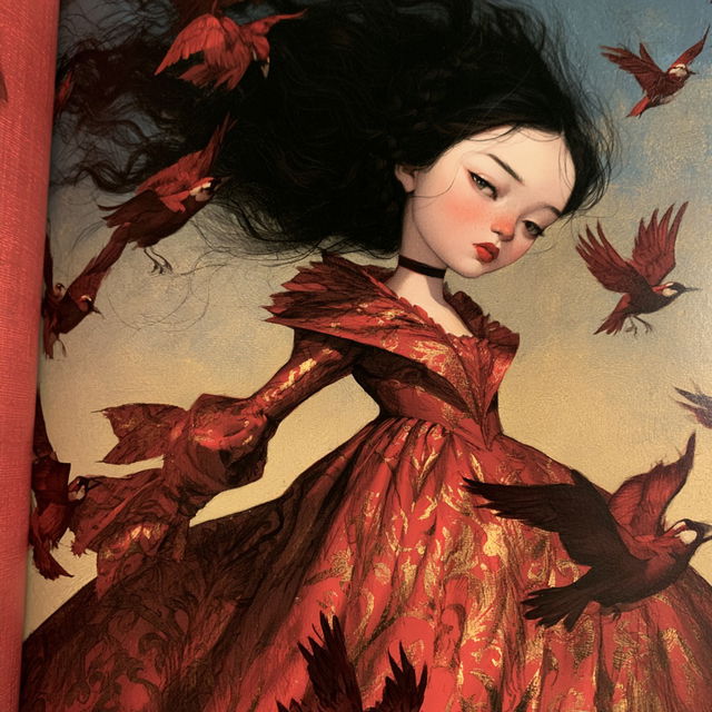 Benjamin Lacombe style, Midjourney V8.2, render 4 of 4