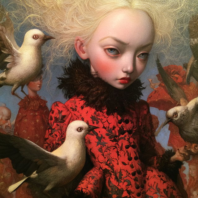 Benjamin Lacombe style, Midjourney V8.2, render 3 of 4