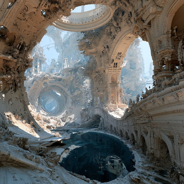 Benoit B. Mandelbrot style, Midjourney V8.2, render 2 of 4