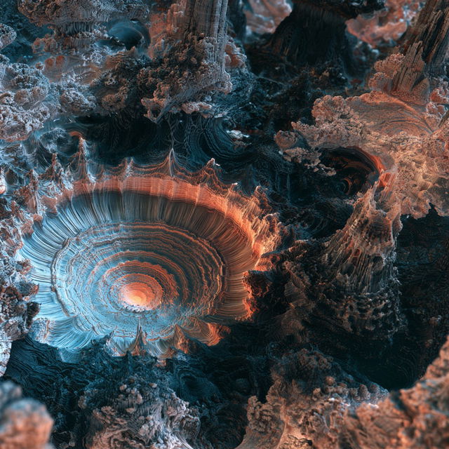 Benoit B. Mandelbrot style, Midjourney V8.2, render 4 of 4