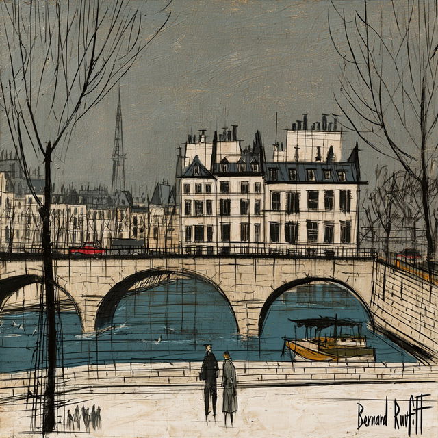 Bernard Buffet style, Midjourney V8.2, render 1 of 4