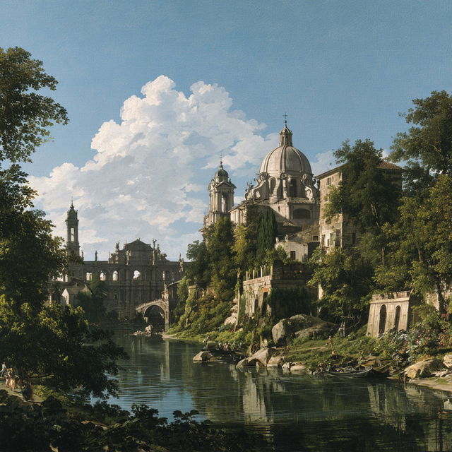 Bernardo Bellotto style, Midjourney V8.2, render 4 of 4
