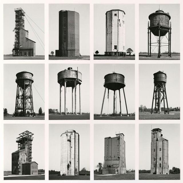 Bernd and Hilla Becher style, Midjourney V8.2, render 2 of 4