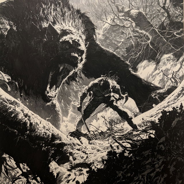 Bernie Wrightson style, Midjourney V8.2, render 1 of 4