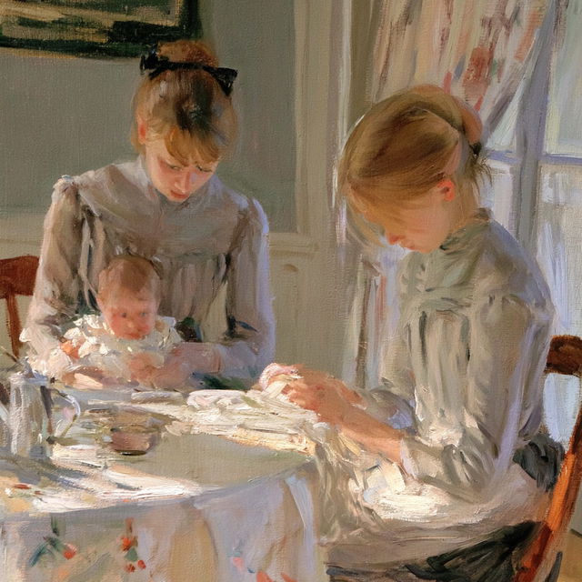 Berthe Morisot style, Midjourney V8.2, render 2 of 4