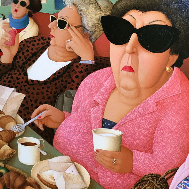 Beryl Cook style, Midjourney V8.2, render 2 of 4