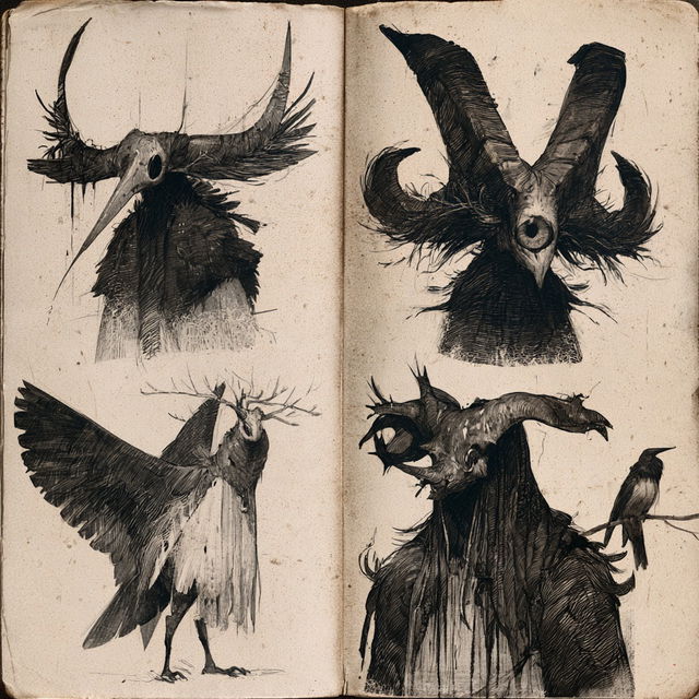 Bestiary style, Midjourney V8.2, render 2 of 4